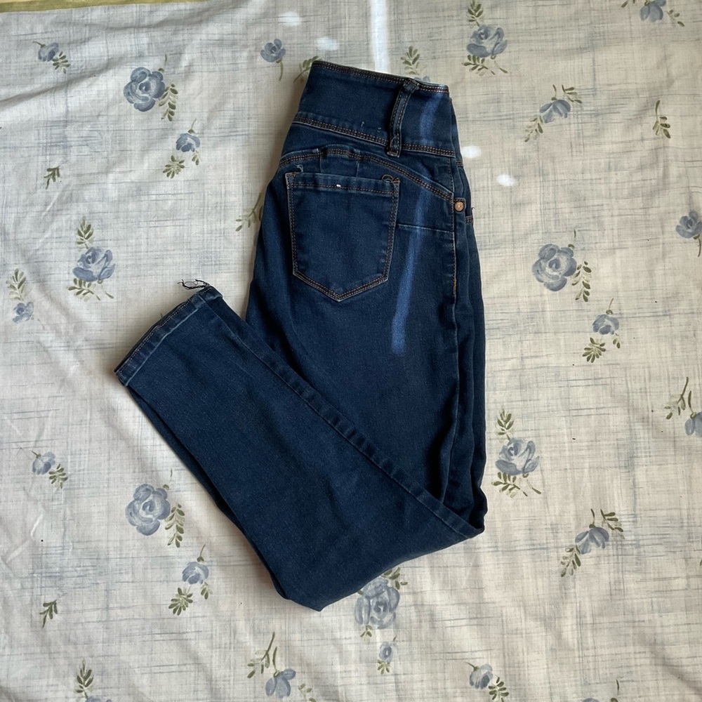 🐥BAMBOO Women's Dark Blue Skinny Jeans